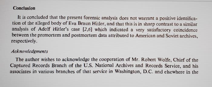 The conclusion of the forensic report.