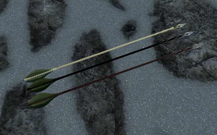 Nico's Craftable Arrows by Nicoroshi, a mod that adds craft-able arrows to Skyrim. Picture courtesy of Skyrim Nexus, Bethesda and Zenimax.