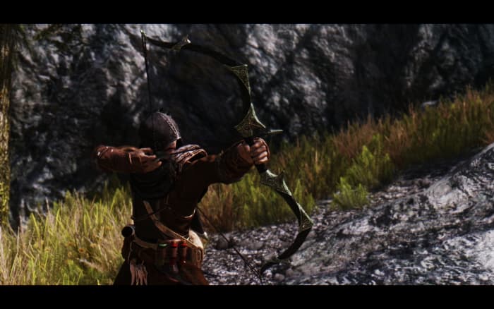 Svartbough by Atomic adds a stunning Orcish bow decorated by Nords to Skyrim. Picture courtesy of Skyrim Nexus, Bethesda and Zenimax.