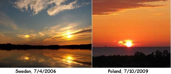 There are many images on the internet of second suns but when you have one that shows a reflection on water it is much more difficult to fake.