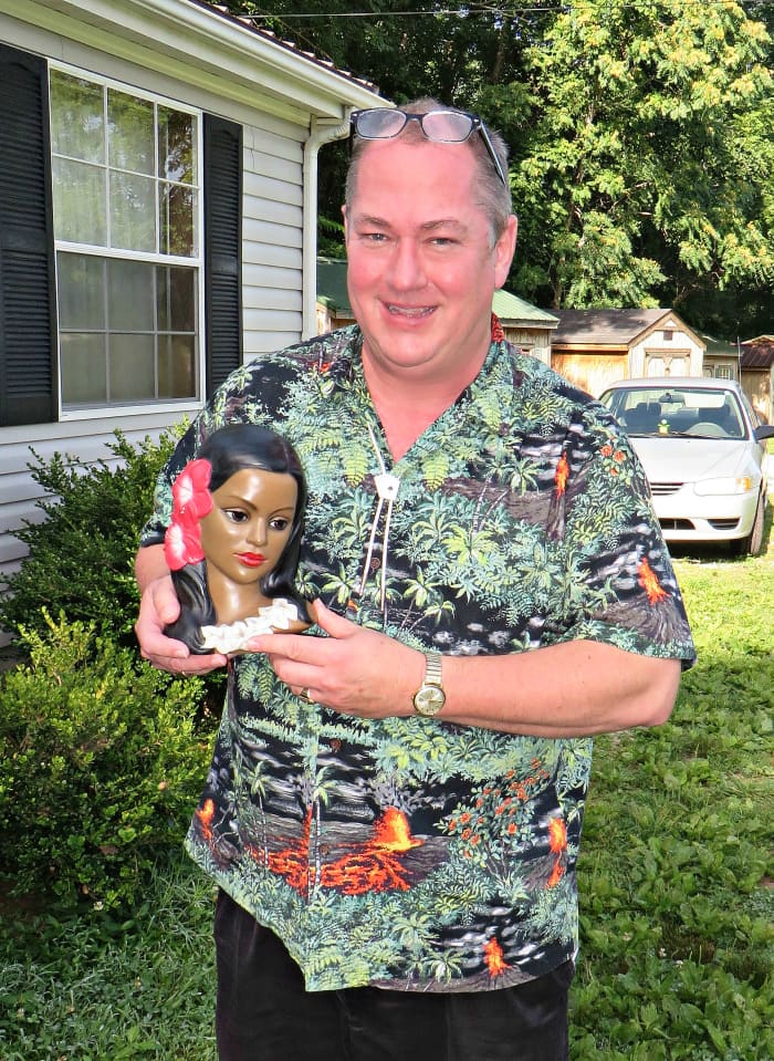 The Lego of Japan Hawaiian Head bust is just the right size for display in a china hutch or on a console or library table.