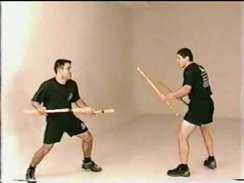 Krabi Krabong sticks. The sticks are similar to the Kali sticks found in the Filipino martial arts Escrima/Kali only Krabi Krabong sticks are longer, wider, and heavier.