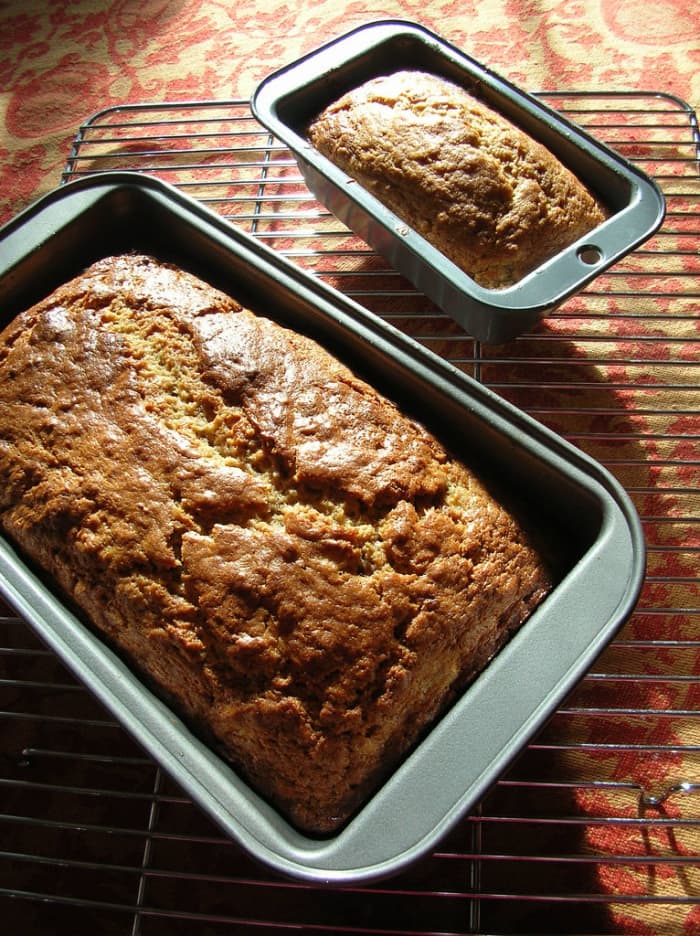 Banana Bread straight out of the oven. Yum.