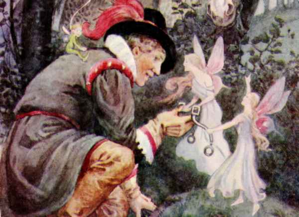 Here we show a portion of 'The Boy and His Wages' - it is from the suite prepared by Frank C Pape published in "Robin Hood and Other Stories of Yorkshire" (1915).
