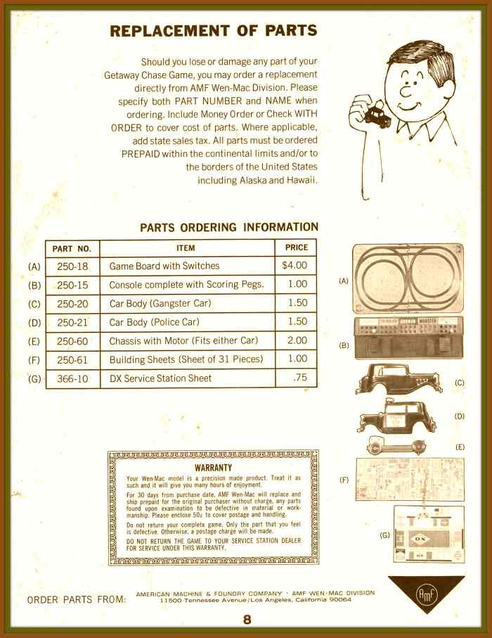 1960's Getaway Chase Game by the DX Sunray Oil Company