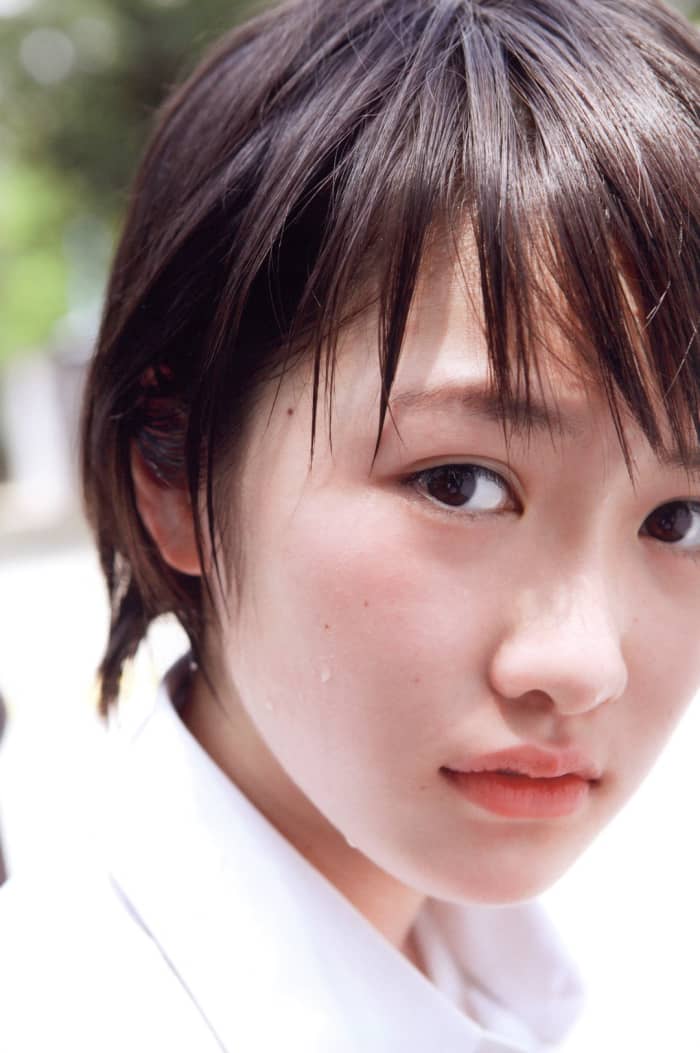 The face of Haruka Kudo from her 2nd solo photo book released on September 27, 2014.