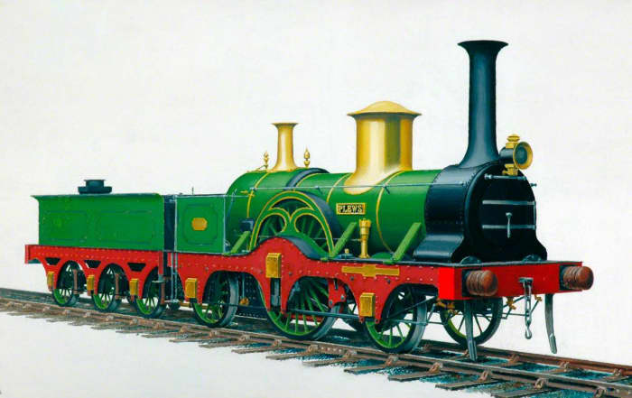 Another YN&BR locomotive, a Plews 2-2-2. Both these locomotives were express classes when carriages were still four wheeled vehicles