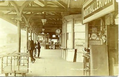 A sepia view of Northallerton station in the early 1900s. Not exactly busy, but some people managed to look rushed off their feet come-what-may