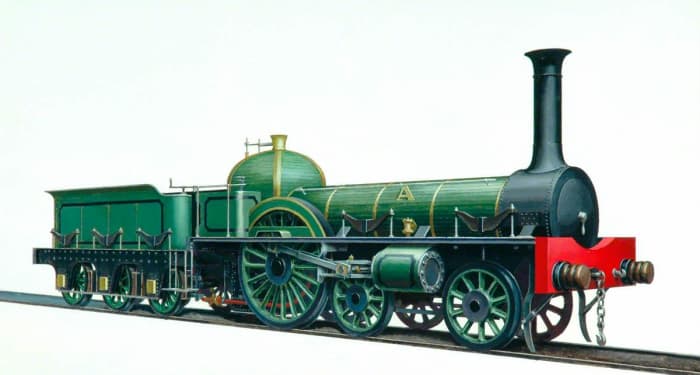 YN&BR Class 4-2-0 'Great A'. These locomotives would have stopped at Northallerton and Thirsk on their way south to York at the time when York's station was within the city walls