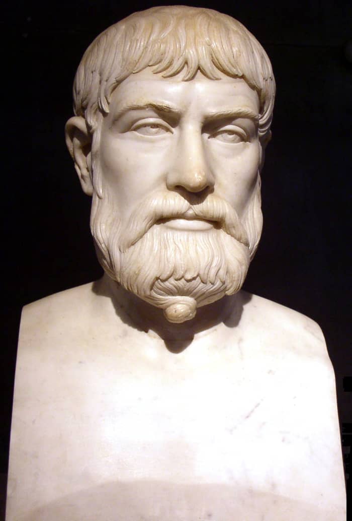 Pindar, Roman copy of Greek 5th century BC bust (Museo Archeologica Nazionale, Naples.) Pindar (c. 522 â c. 443 BC) was an Ancient Greek lyric poet from Thebes.