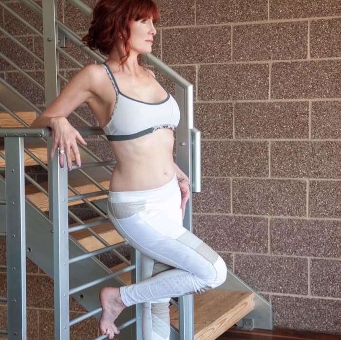 This is a recent photo of Sharon. She is 57 years old and three years into menopause. She has done a fantastic job of keeping the menopot at bay from a good diet and exercise program.