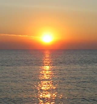 Sunrise over the Black Sea at Neptun, Romania.