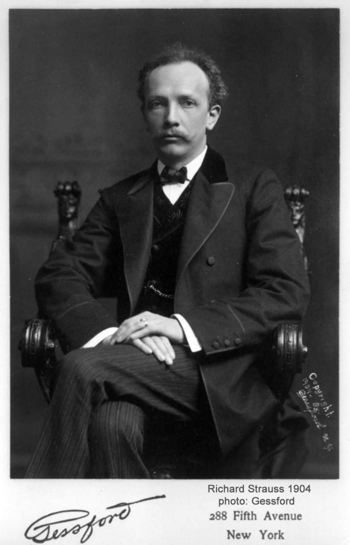 Photograph of Richard Strauss taken on his New York tour in 1904.