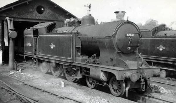 Class A8 69861 4-6-2 Tank locomotive rests at Malton mpd before returning home to Whitby. None of the class saw preservation, with efficient scrap dealers in the North
