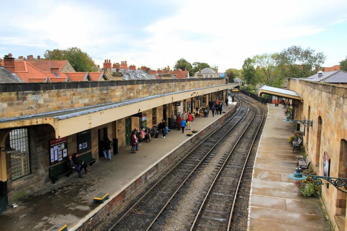 Pickering station, 2010 - where's the train? For that matter, where's the roof? The canopies British Railway provided after taking down the overall roof hardly seem to be able to cope with moorland weather...