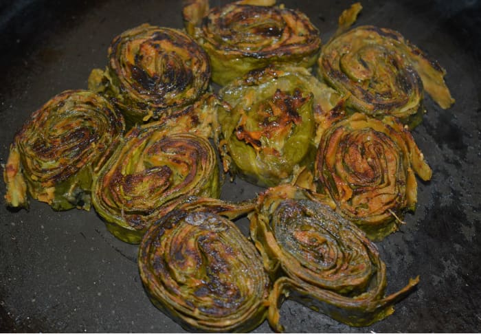 Shallow fry both the sides while adding some coconut oil or deep fry them until they get golden brown and crispy.