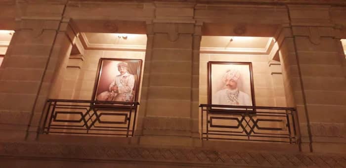 Huge portraits of former Kings are lined up around the entrance hall of the Ummaid Bhavan Palace