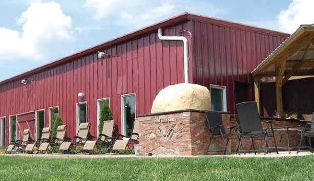 The tasting and event barn at Shawnee Vineyard near Eldon, Mo. in Lake of the Ozarks.