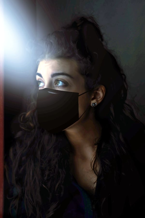 Face mask religion photo by Robert G Kernodle from a photo by Alex Bortolato, creatively transformed by permission.