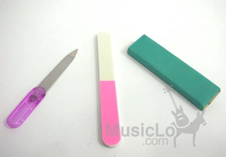 A nail file kit like this is perfect as it has rough paper to start and smooth to finish the nails off.