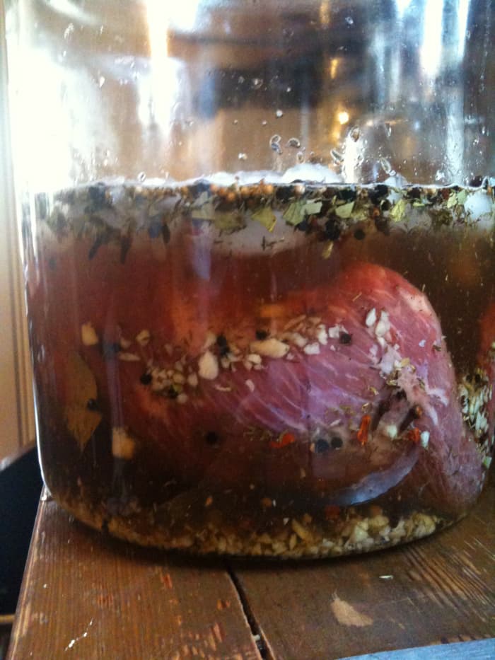 Brining a whole beef brisket for several days is the key to the incredible flavor of good, delectable, tender pastrami.