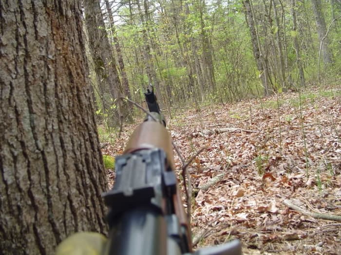 AK 47's tall magazine keeps your profile higher than some other guns. This means you can get hit more easily. The P90 offers the lowest profile of all AEGs