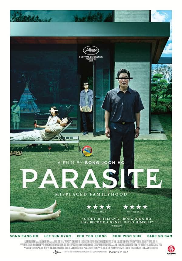 Bong Joon-ho's sensational black comedy "Parasite," nominated in six categories, including best picture, at the upcoming Oscars, has been invited to 57 film festivals and award events across the world, and collected 55 trophies.