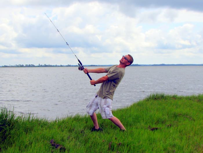 While it was an exciting fishing trip, no, it wasn't Chessie that Glenwood had on his line... Photo taken on another secluded island, in between Saxis Island and Guards Shore, Virginia, U.S,A,