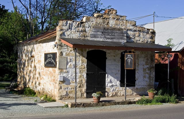 A really old building in Murphys. I'm guessing: it looks to have originally been either a bank or a jail.