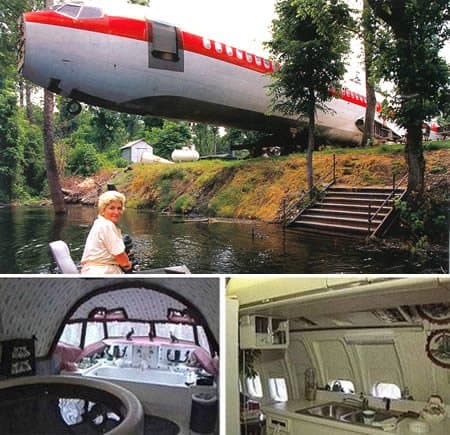 The Boeing 727 House, in Benoit (Mississippi, USA). The plane set Joanne Ussary back $2,000.00, cost $4,000.00 to move, and $24,000.00 to renovate.