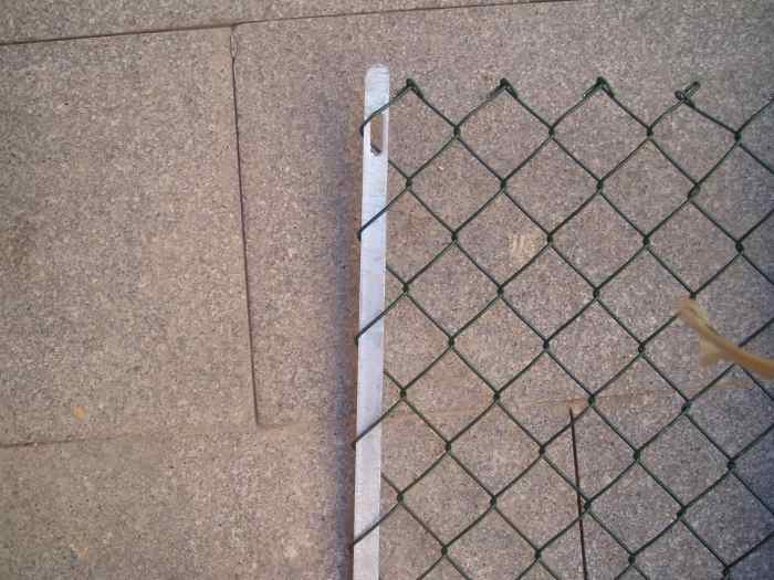 How to install chain link fence on a stepped wall. Installing Chainlink