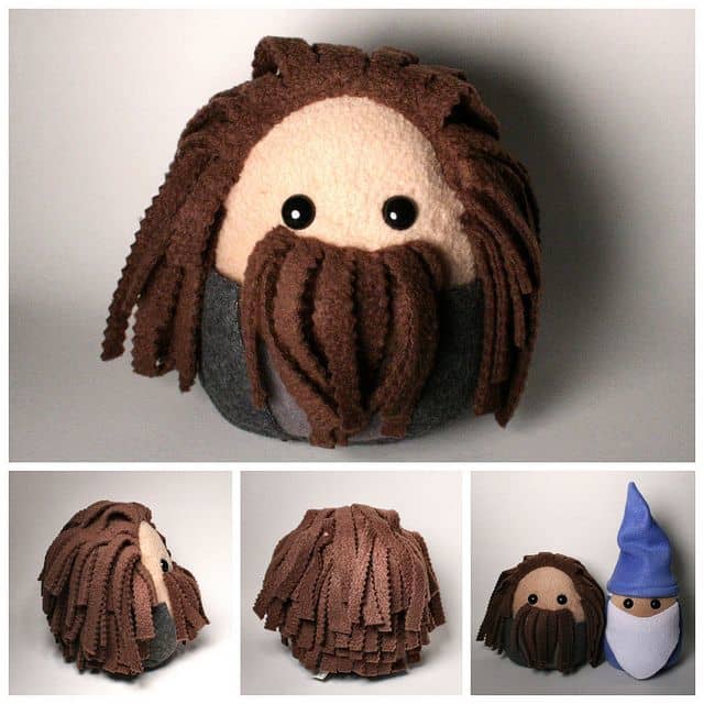 A good way to get inspiration for character softies is from books and movies - although you won't be able to sell these without permission of course. I love these Hagrid and Dumbledore fleece plushies!