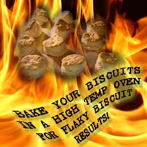 A hot oven from the first seconds of cooking makes all of the difference when baking flaky biscuits!