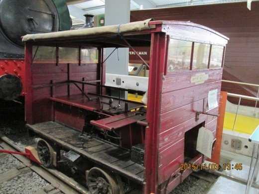 Earlier Wickham Ganger's Trolley seen at 'Locomotion', Shildon shows the seating arrangement for maybe six men including the driver