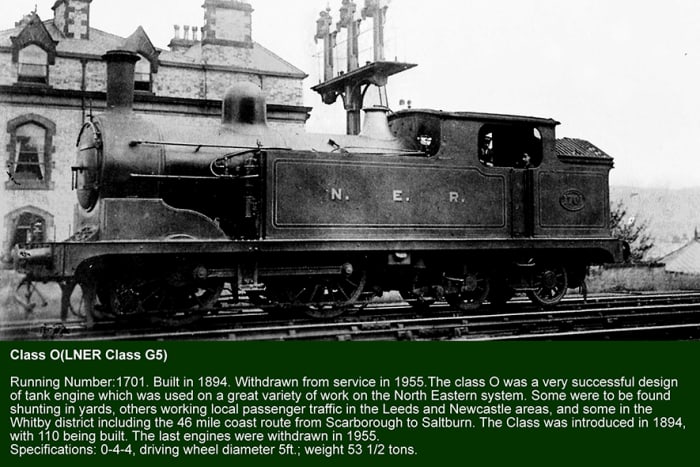 NER Class O 1701 with history - withdrawals ended in 1955 with the onset of diesel multiple units. None of the class were preserved