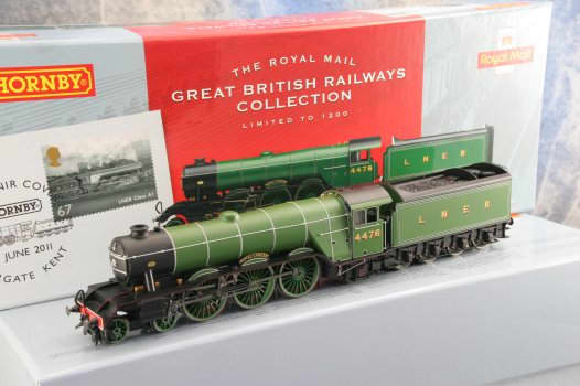 LNER A1 (originally built 1922-23), 4478 'Royal Lancer' in Doncaster green, limited edition. I wouldn't weather or mess with this one. It's worth keeping the paperwork, box and rest of contents pristine because it'll be worth a 'packet' one day!