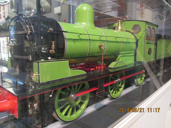This is a model, believe it or not. When you're in the National Railway Museum next time look in at the back of the workshop for all the treasures there's no room to display - the reflection on the case should be a giveaway