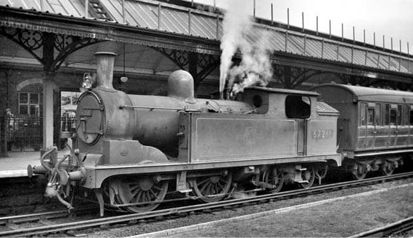 Class G5 67261 with push-pull equipment (see far side of smokebox door) at Newcastle-upon-Tyne