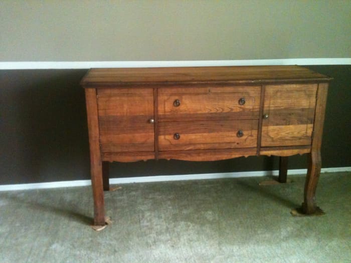Several coats of linseed oil will give furniture a beautiful natural finish! This photo shows 4 coats of oil over a 4 day period.