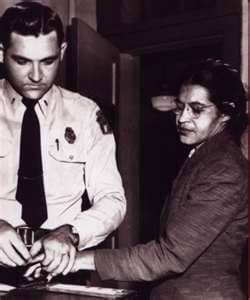 Image credit of Rosa Parks getting fingerprinted: http://neatnik2009.wordpress.com/2010/01/31/feast-of-rosa-parks-october-24/