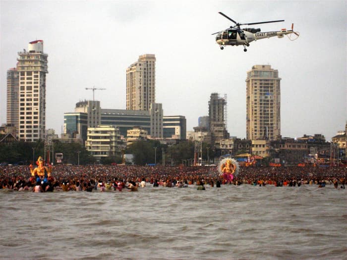 Another view of visarjan