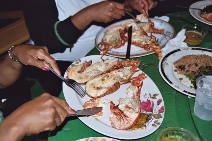 The world famous grilled lobster at "3 Dives Restaurant" in Negril will make your mouth water before you take your first bite.