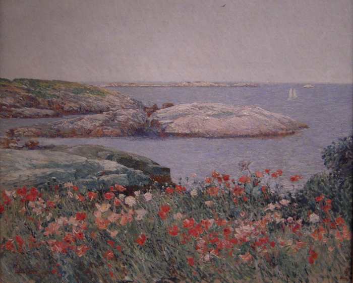 Childe Hassam's painting Poppies, Isles of Shoals, (1891). Hanging at the National Gallery of Art in Washington D.C.