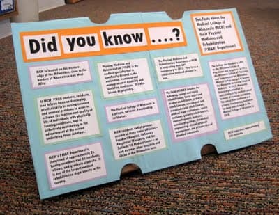 Creating a "Did you know...?" board about your future residency program is a fun way to share facts with your party guests.