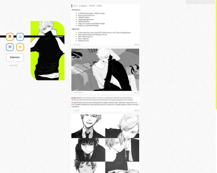 Many Tumblr users make their own themes and share them with other users.