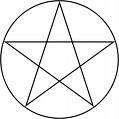 Pentacle - used to represent the elements, earth, air, fire, water and spirit and their interconnectivity.