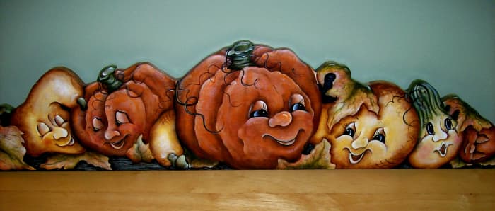 Door or window topper painted by Patty Sypek/design by Janet Moreland