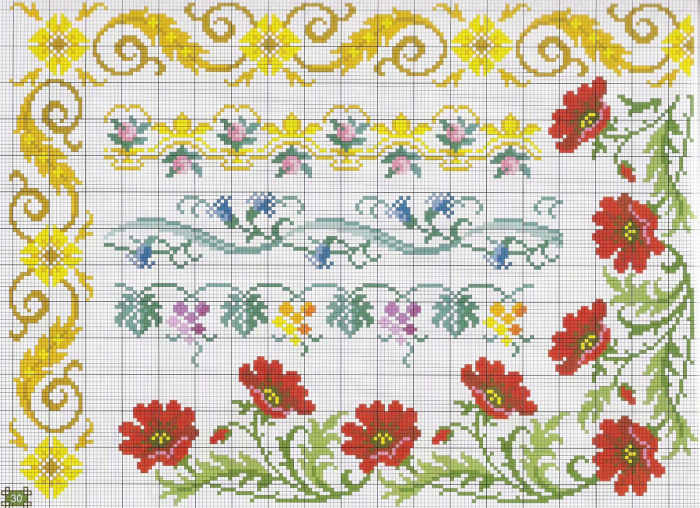Free Cross Stitch Towel Border Patterns HubPages