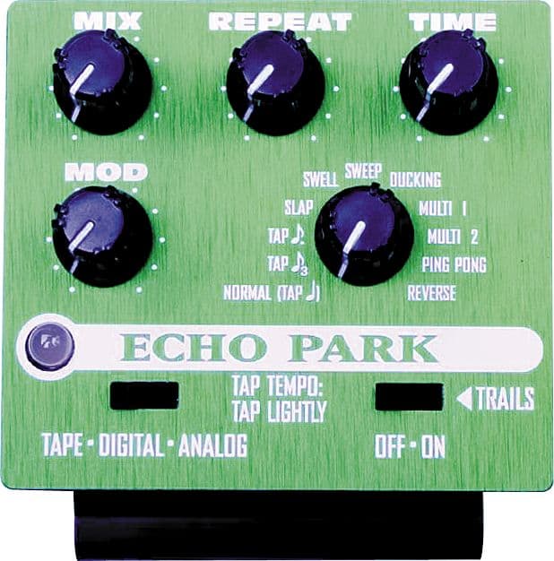 The Line 6 Echo Park's control interface is actually a removable ToneCore unit, which can be removed from the pedal's heavy duty chassis.