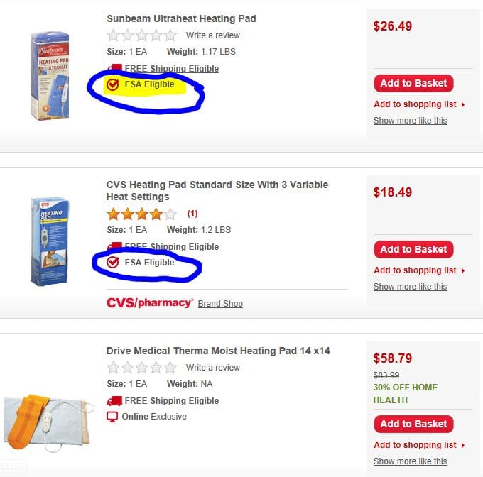 Highlight or write on the image; this snipped image was used for a hub about FSA eligible products.